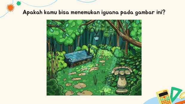 Ada beberapa objek yang tersembunyi pada teka-teki ini. Jika, kamu punya mata yang jeli pasti mudah menemukannya!