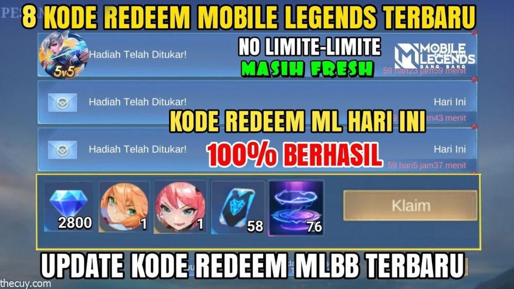 Kode Redeem ML Hari Ini 5 Oktober 2025 untuk Diamond Gratis