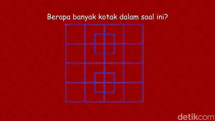butuh otak encer untuk hitung jumlah kotak dengan tepat bisa jawab dalam 10 detik