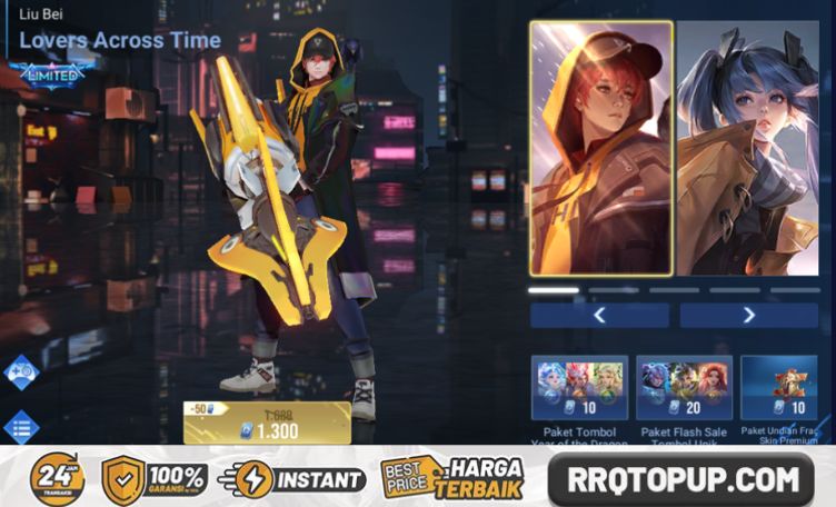 Cara Mendapatkan Skin Liu Bei Longing Across Time di Honor of Kings