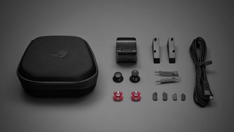 Promotional content showcasing the ASUS ROG Raikiri II Pro