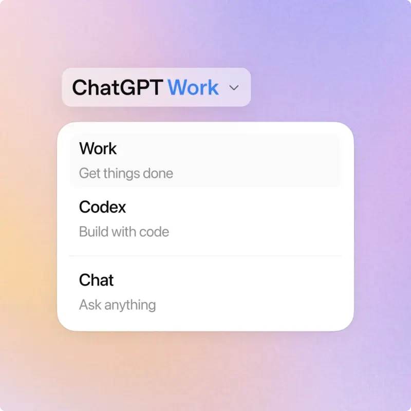 Launching of new AI agent ChatGPT Work powered by GPT-5.6 to boost professional productivity in Windows and macOS.