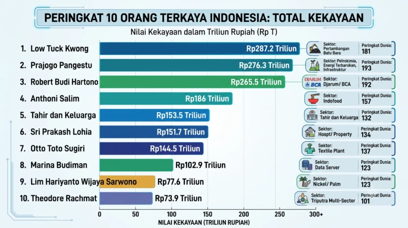 Daftar 10 Orang Terkaya di Indonesia 2026 Versi Forbes