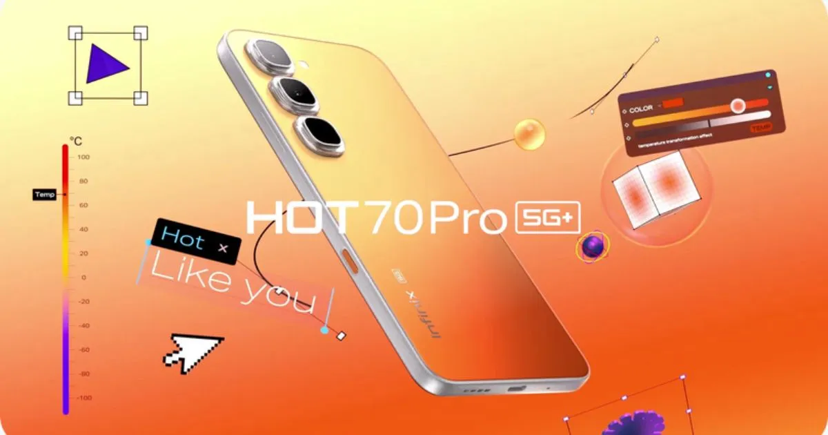 Desain Infinix Hot 70 Pro