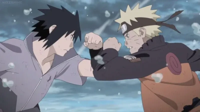 Naruto and Sasuke faceoff
