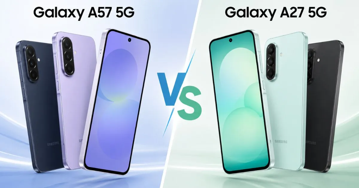 Comparison of Samsung Galaxy A57 vs Samsung Galaxy A27 specifications