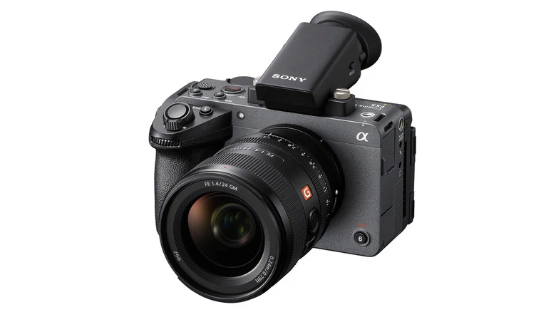Sony FX5 camera featuring AI processor and automatic focus detection.
