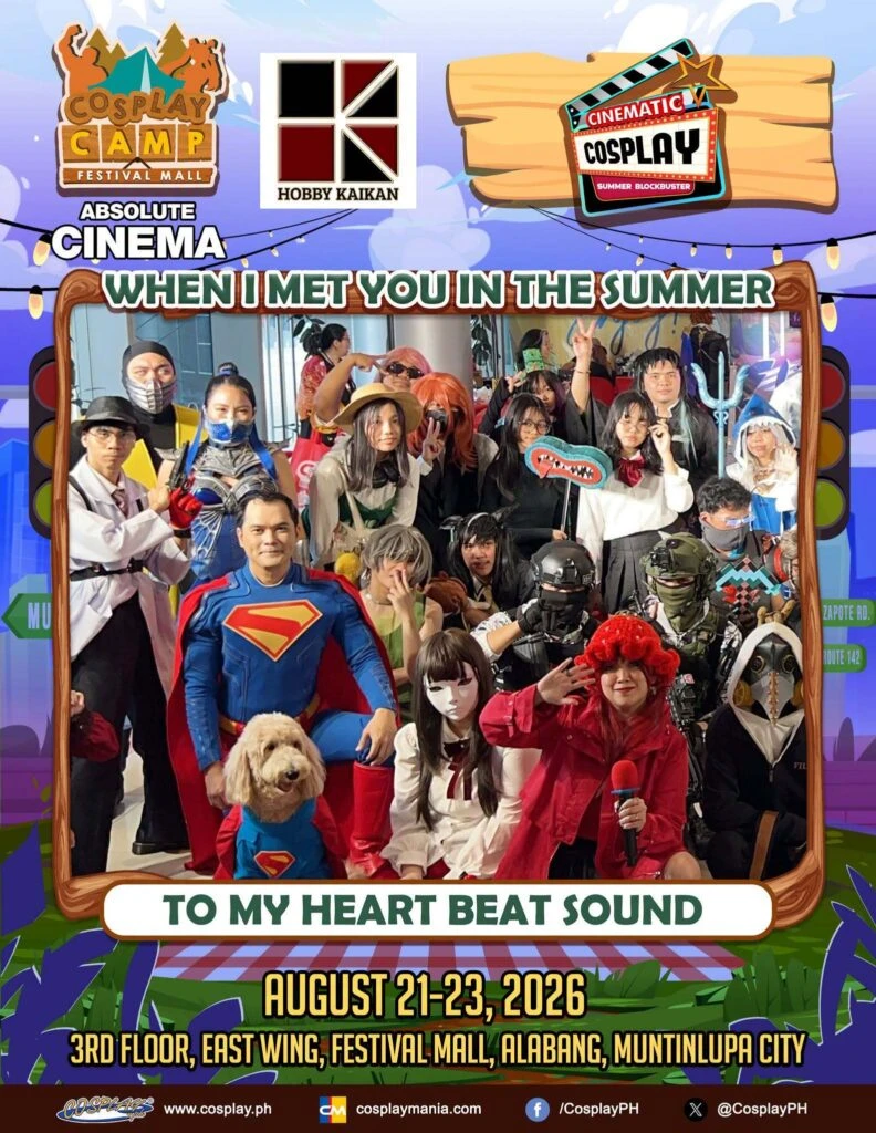Cosplay Camp: Absolute Cinema at Festival Mall, Alabang scheduled for August 21‑23