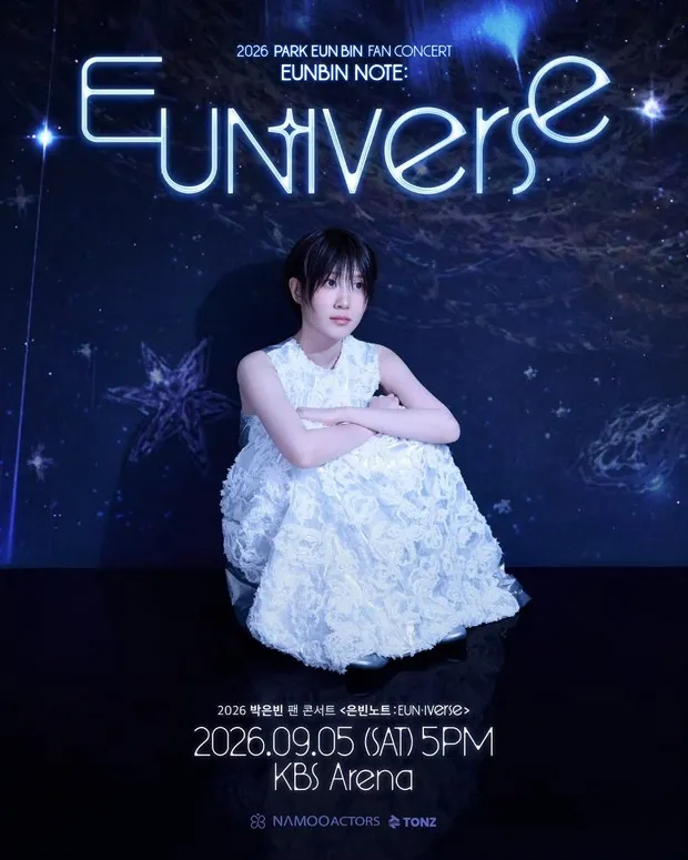 Poster Fan Concert Park Eun Bin 'Eun Bin Note Euniverse'/ Foto: instagram.com/eunbining0904 Park Eun Bin will hold a fan concert 'Eun Bin Note: Euniverse' to celebrate her 30th debut anniversary with fans.