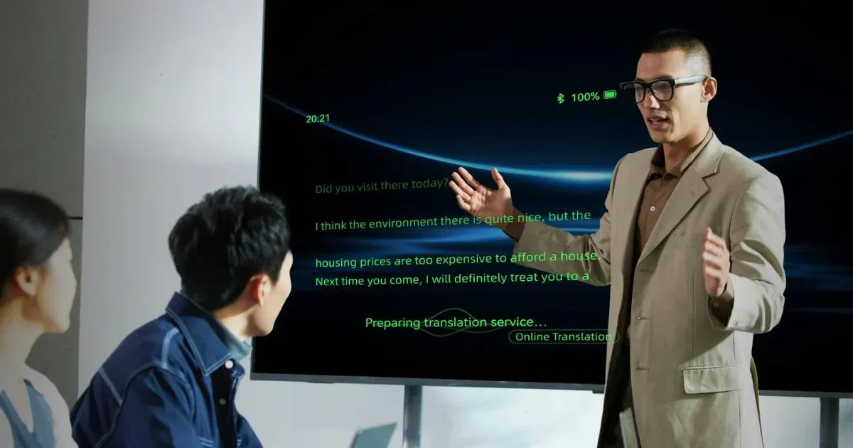 Rokid AI Glasses - Teleprompter for Presentations