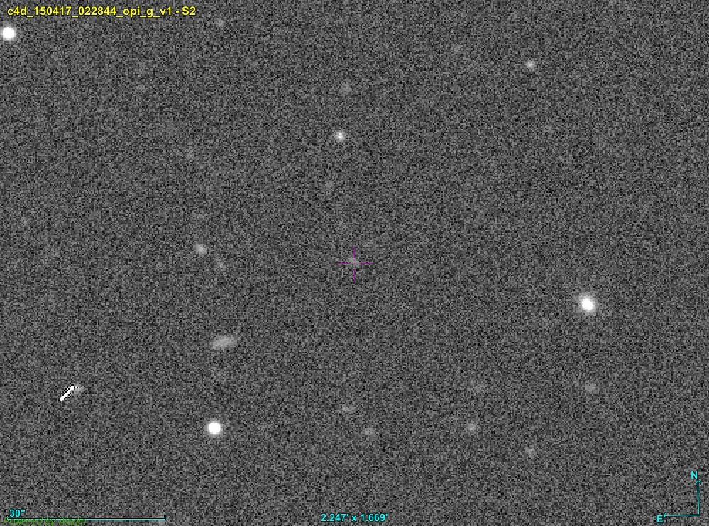 Photograph of asteroid Daianji taken by the Blanco Telescope