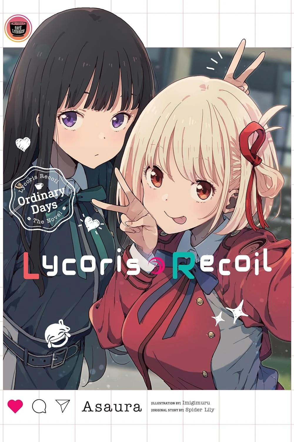 Lycoris Recoil light novel cover