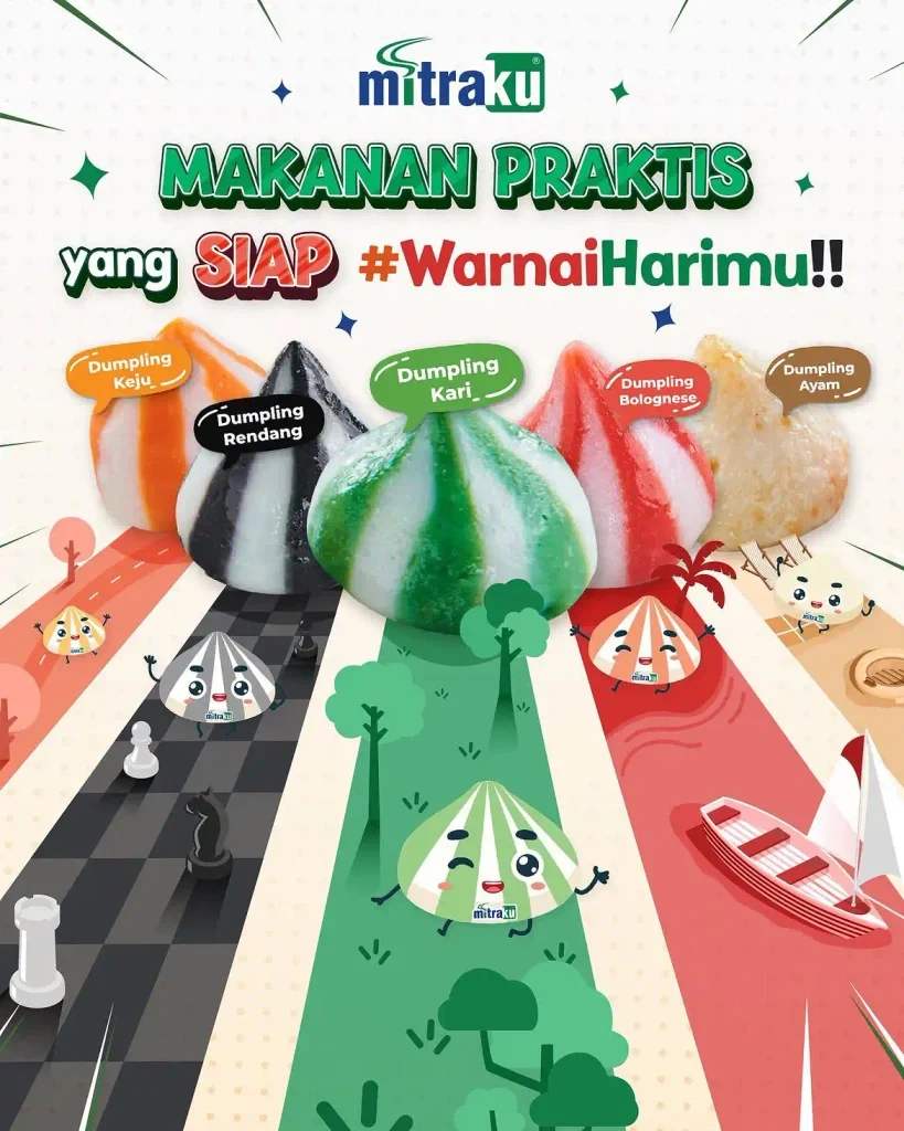 rasa dumpling warna warni