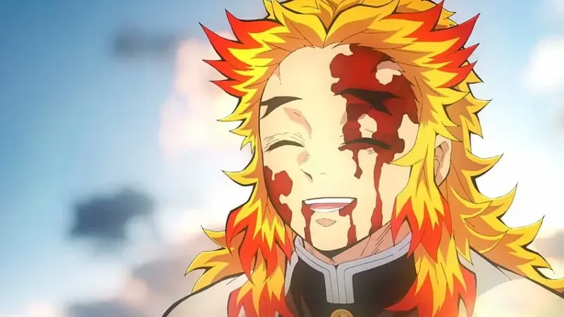 10 Kematian Karakter Anime Paling Menyedish 7 Kyojuro Rengoku 1