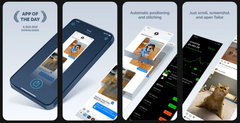 Long screenshot technique on iPhone