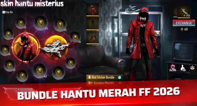 Cara Dapat Bundle Hantu Merah FF Terbaru di Event Free Fire 2 Cara Dapat Bundle Hantu Merah FF