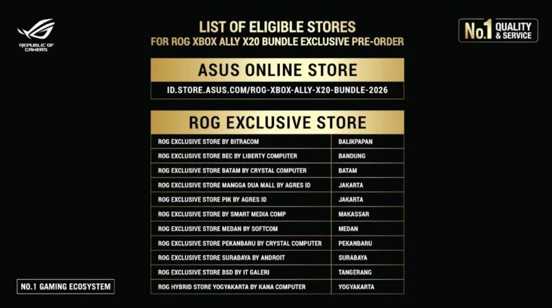 Bonus Jam Tangan G-SHOCK, ROG XBOX Ally X20 Bundle Buka Pre-Order! 3 ASUS ROG XBOX Ally X20 Daftar Toko