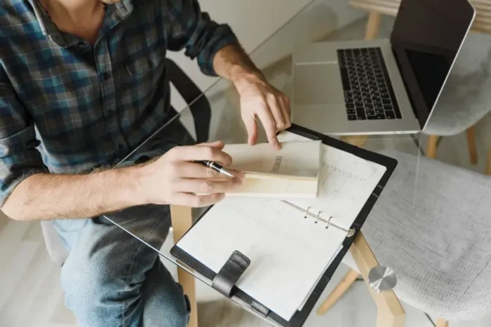 A person comparing career options with a simple table