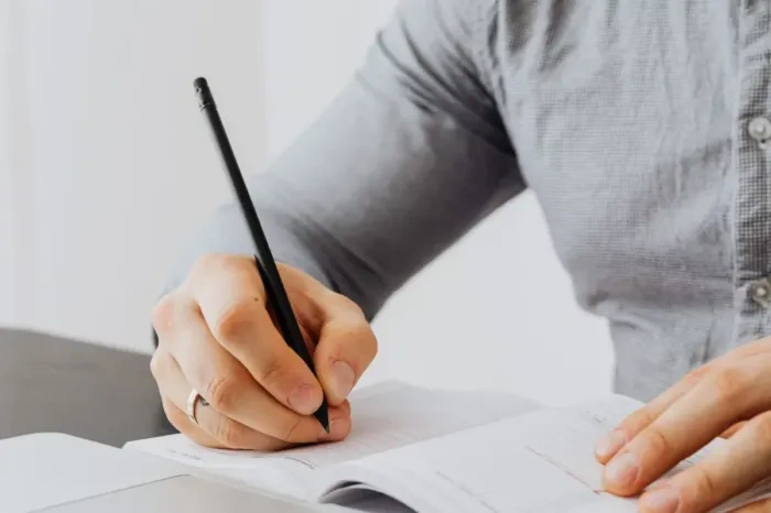 Notes, work results, and graphs compiled as evidence of professional ability